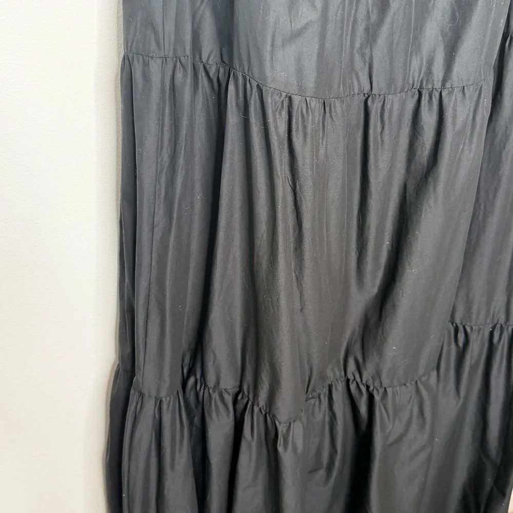 Eloquii Black Puff Sleeve Tiered Maxi Dress - Picture 9 of 12